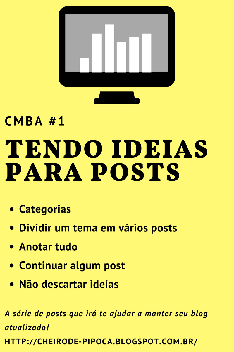 Diferentes maneiras de ter ideias incríveis para posts | CMBA #1