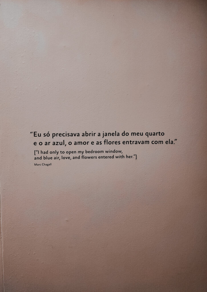 Frase: "Eu só precisava abrir a janela do meu quarto e o ar azul, o amor e as flores entravam com ela."