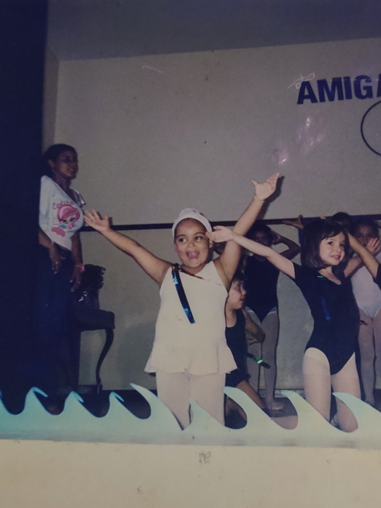 Eu, quando criança, numa apresentação de ballet