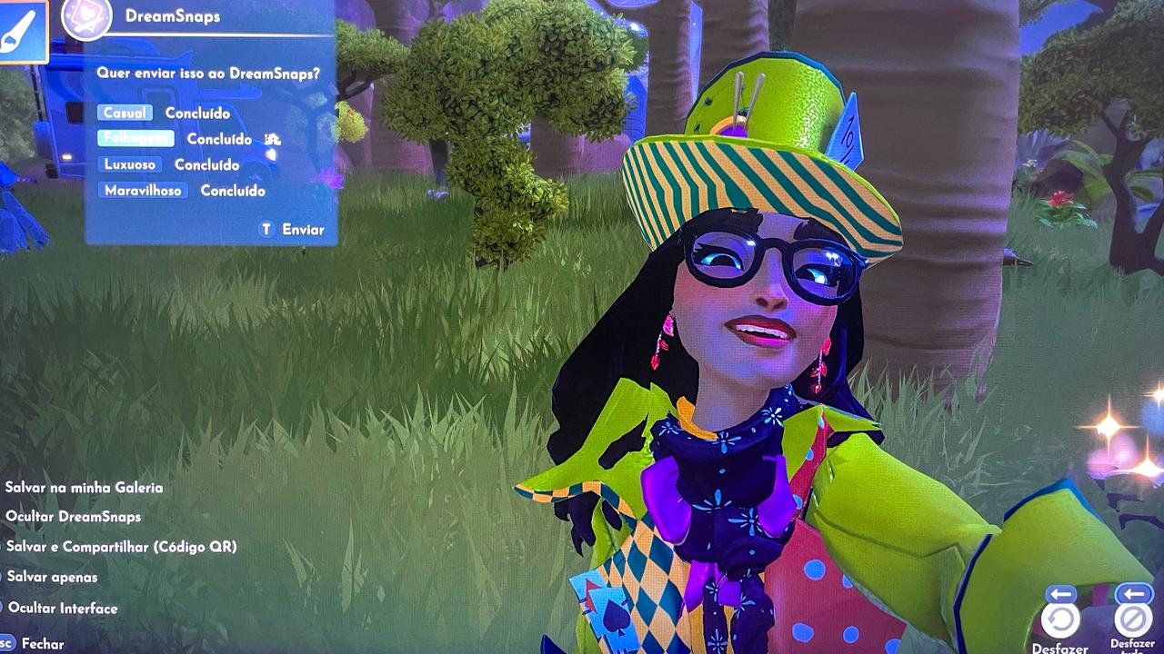 selfie tirada pelo meu personagem no jogo Disney Dreamlight Valley