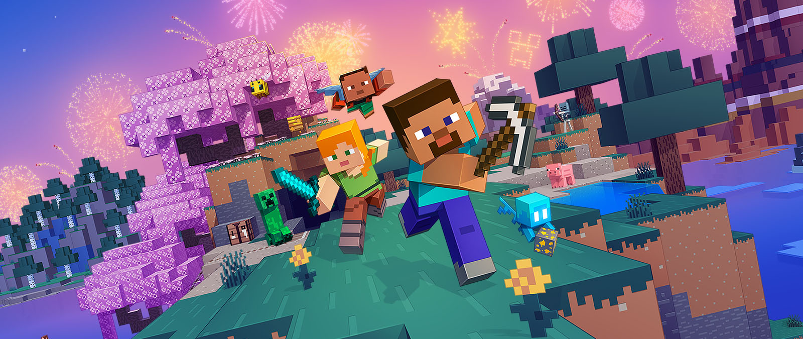 Imagem de divulgação do jogo Minecraft